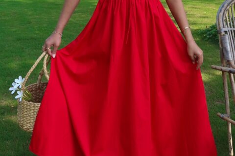 Radiant Red Summer Maxi Dress