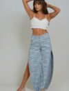 Side Slit Sequin Jeans - Amara