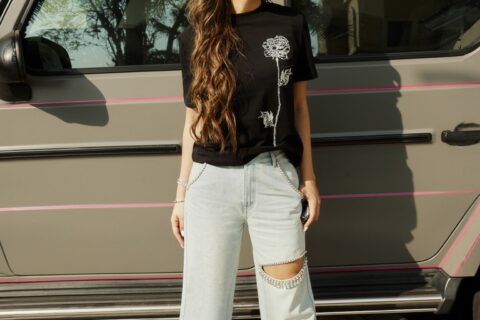 Embellished Wide Leg Cut Out Jeans - IceBreaker