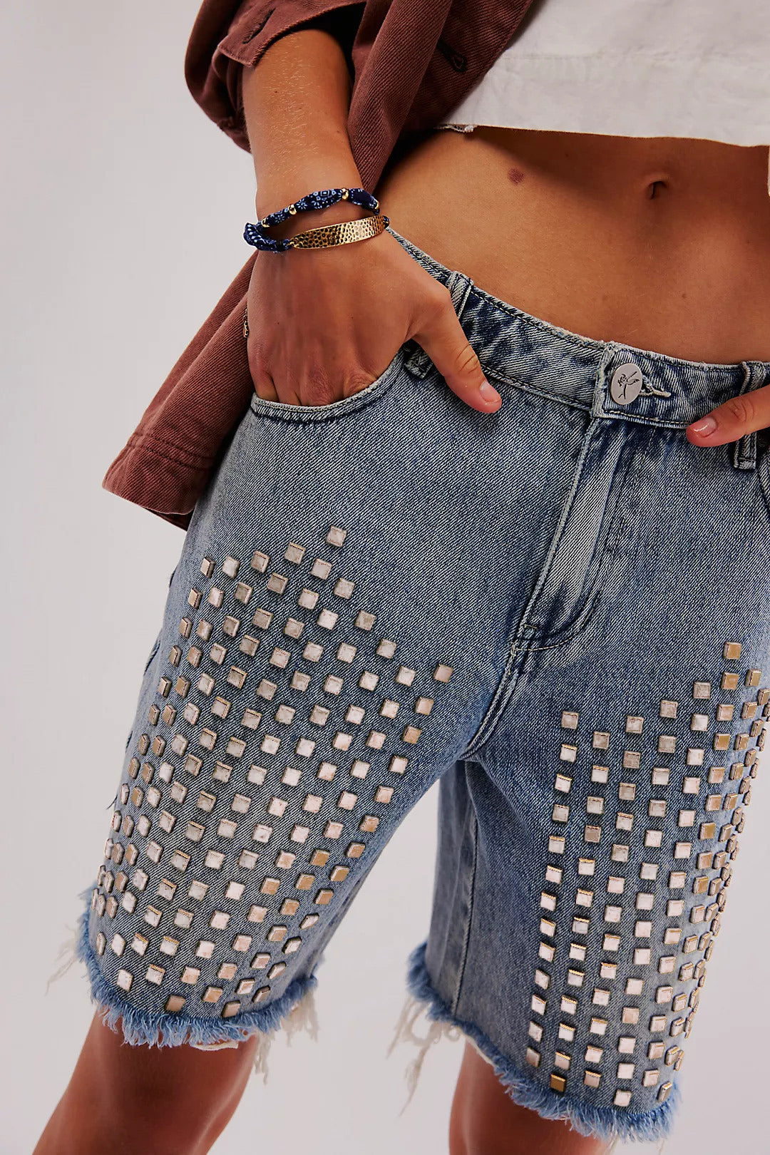Radiator High Rise Studded Shorts - Image 2