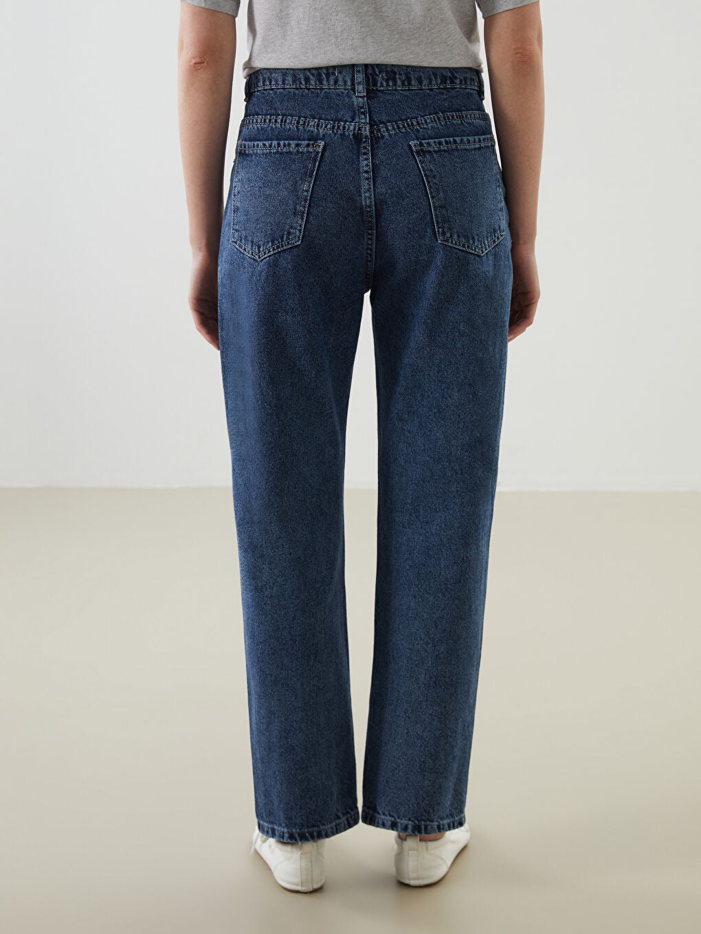 Crystal Drip - Rhinestone Embellished Wide Leg Jeans - Ice Blue - Image 8