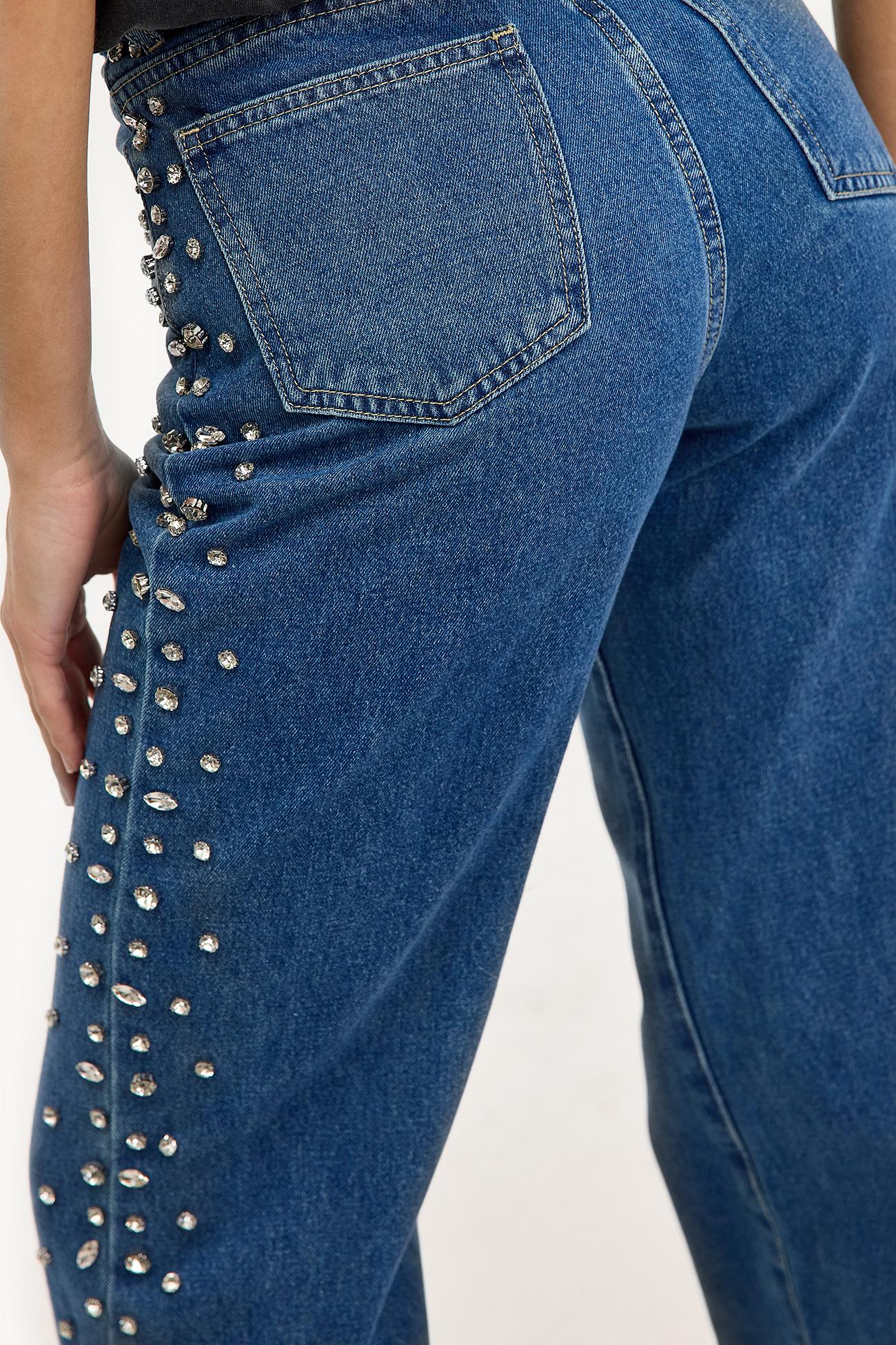 Eclipse - Rhinestone Embellished Wide Leg Jeans - Image 6