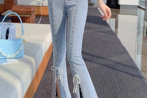 Jade - Rhinestone Embellished Boot Cut Jeans