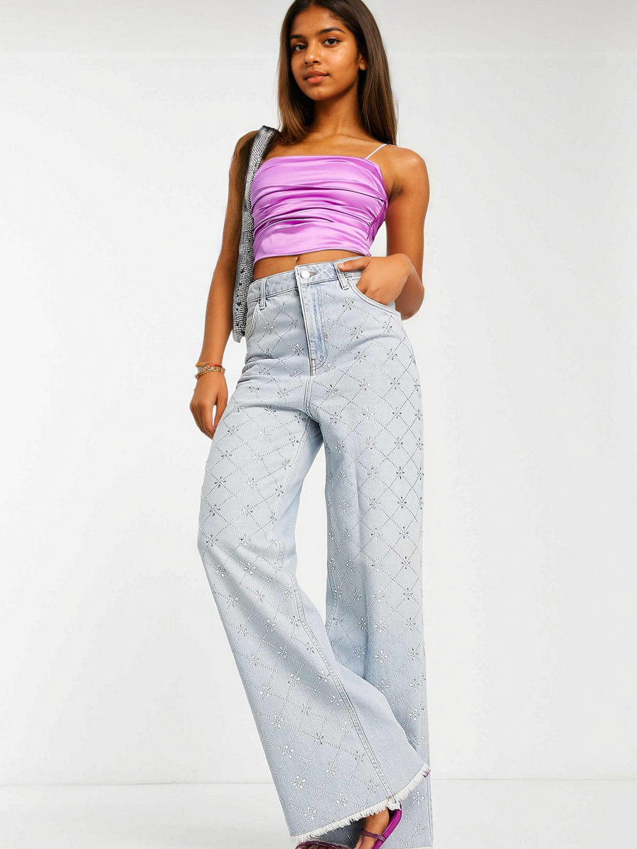 Dazzle Dream High Rise Wide Leg Jeans - Image 4